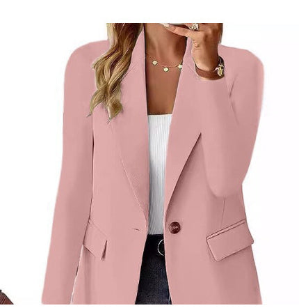 Women's Polyester Autumn Long Sleeve Solid Color Cardigan Suit Jacket! - Jacques Essential