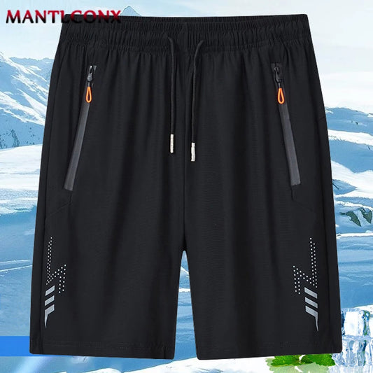 Men's Solid Beach Shorts with Zipper Pockets, Quick-Dry, Loose Fit! - Jacques Essential