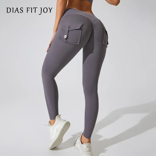 DIAS FIT JOY Women's Nylon Yoga Pants with Pockets - Jacques Essential